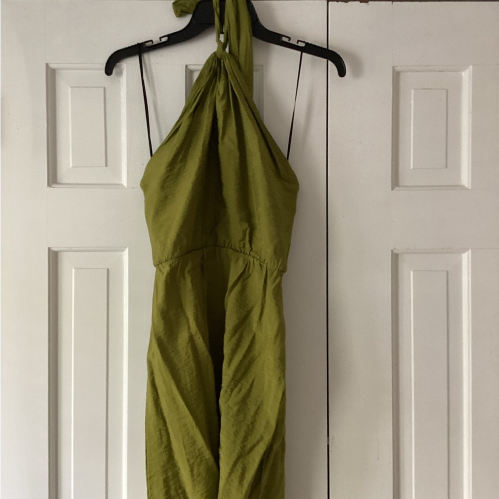 Olive Green Halter dress